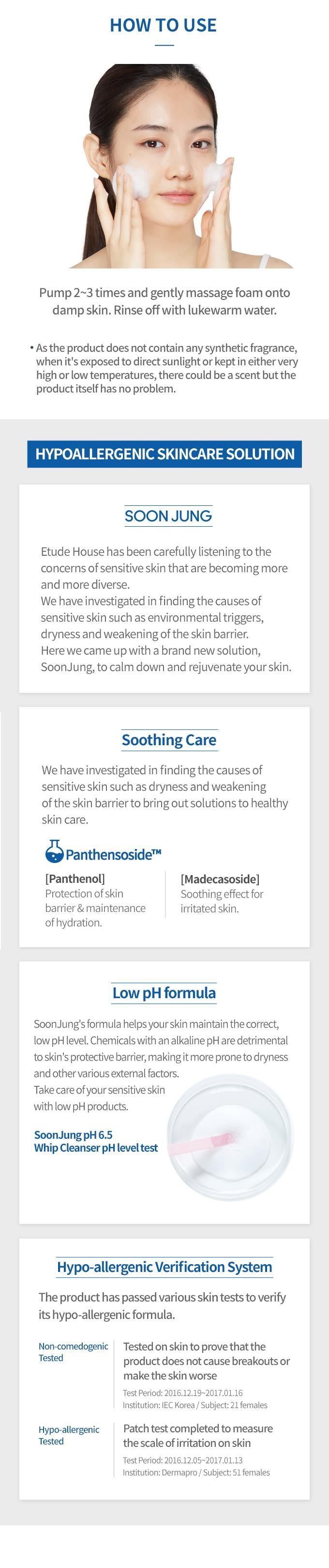 [EtudeHouse] SoonJung pH 6.5 Whip Cleanser 250ml