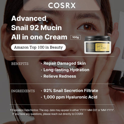[Cosrx] Advanced Snail 92 All In One Cream 100ml