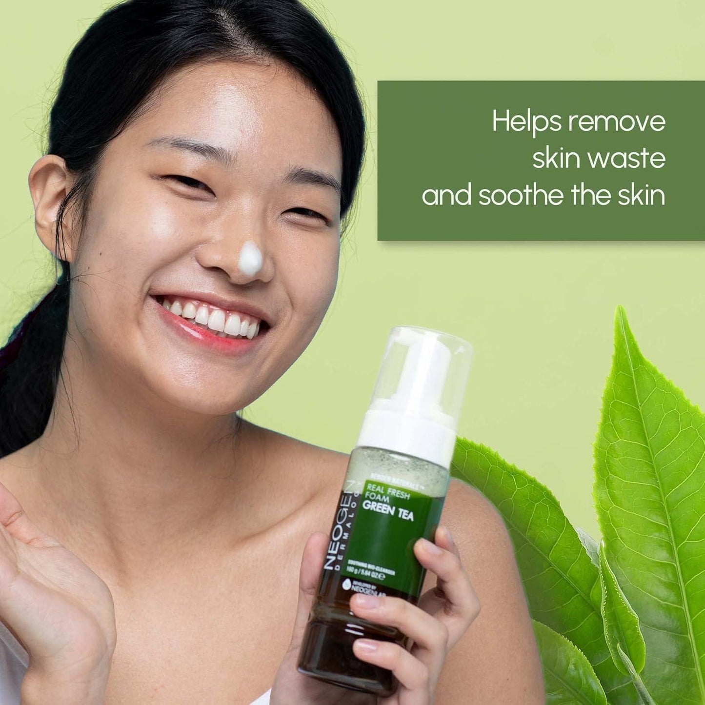 [NeoGen] Dermalogy Real Fresh Foam Cleanser Green Tea 160g
